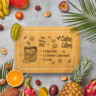 Bambus Schneidebrett - Cuba Libre (Rezept)