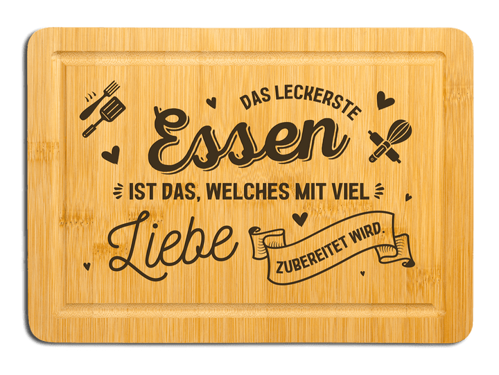 Graviertes Bambus Schneidebrett – Geschenk für Freunde, Familie, Paare –  Tassenbrennerei