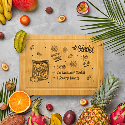 Bambus Schneidebrett - Gimlet (Rezept)