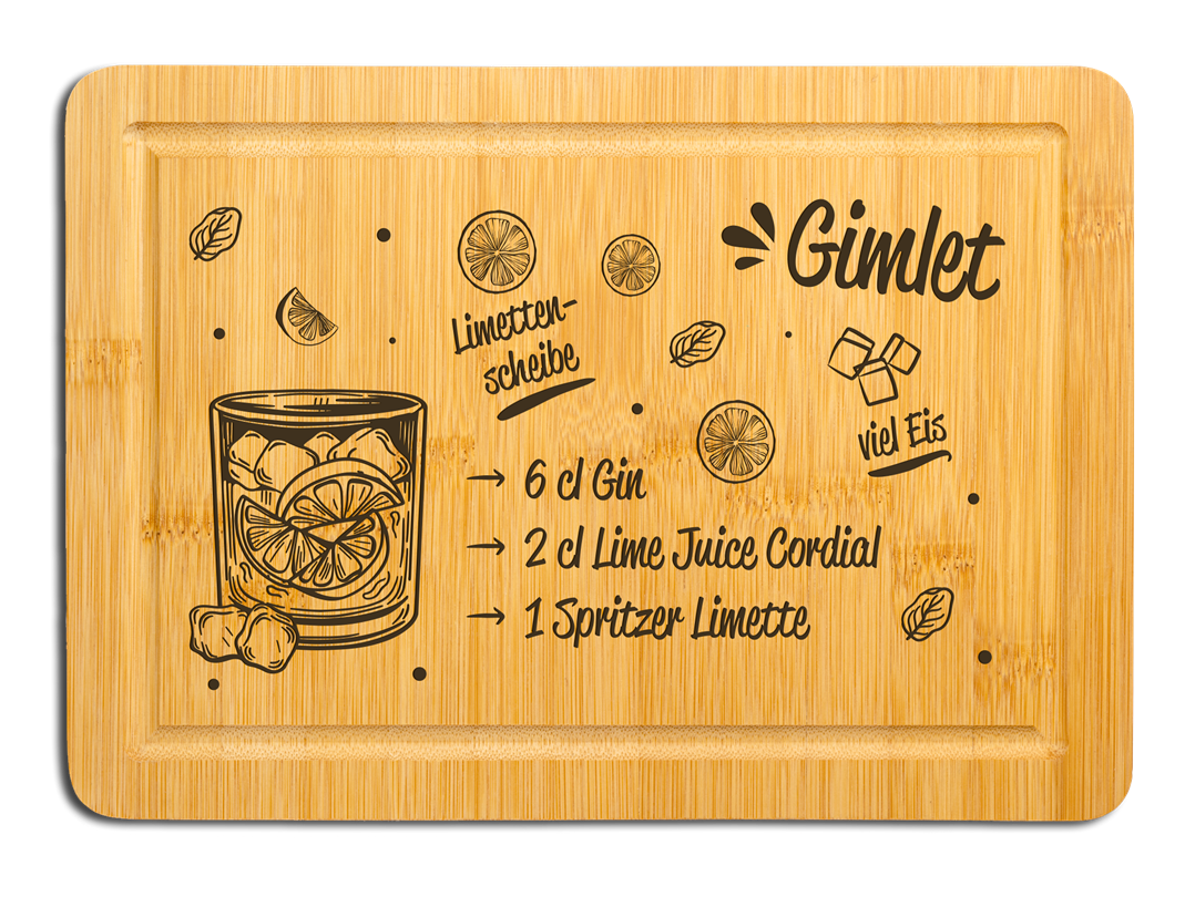 Bambus Schneidebrett - Gimlet (Rezept)