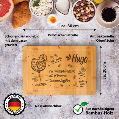 Bambus Schneidebrett - Hugo (Rezept)