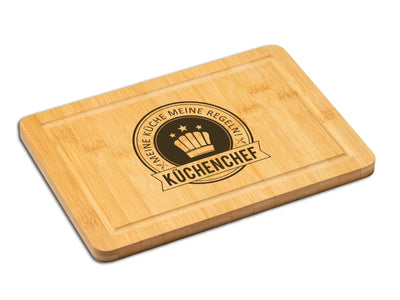 Bild: Bambus Schneidebrett - Küchenchef - Meine Küche Meine Regeln Geschenkidee