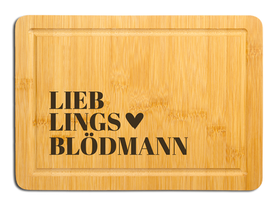 Bambus Schneidebrett - Lieblingsblödmann