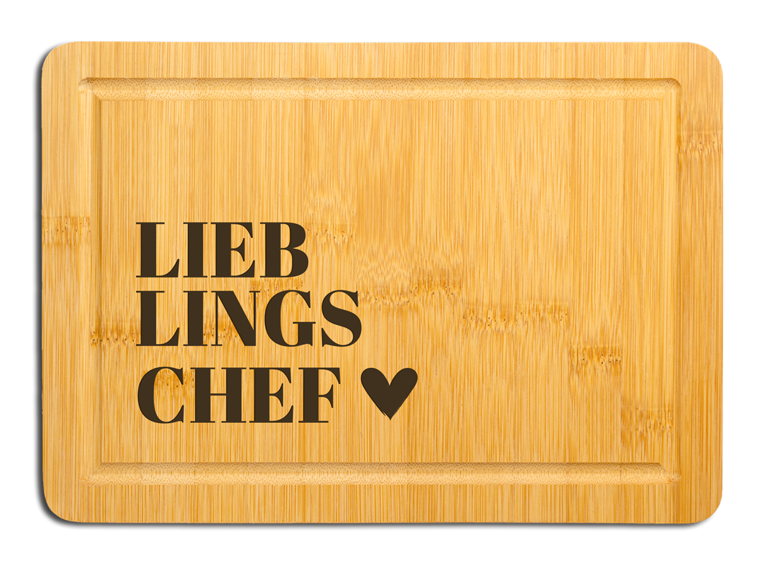 Bambus Schneidebrett - Lieblingschef