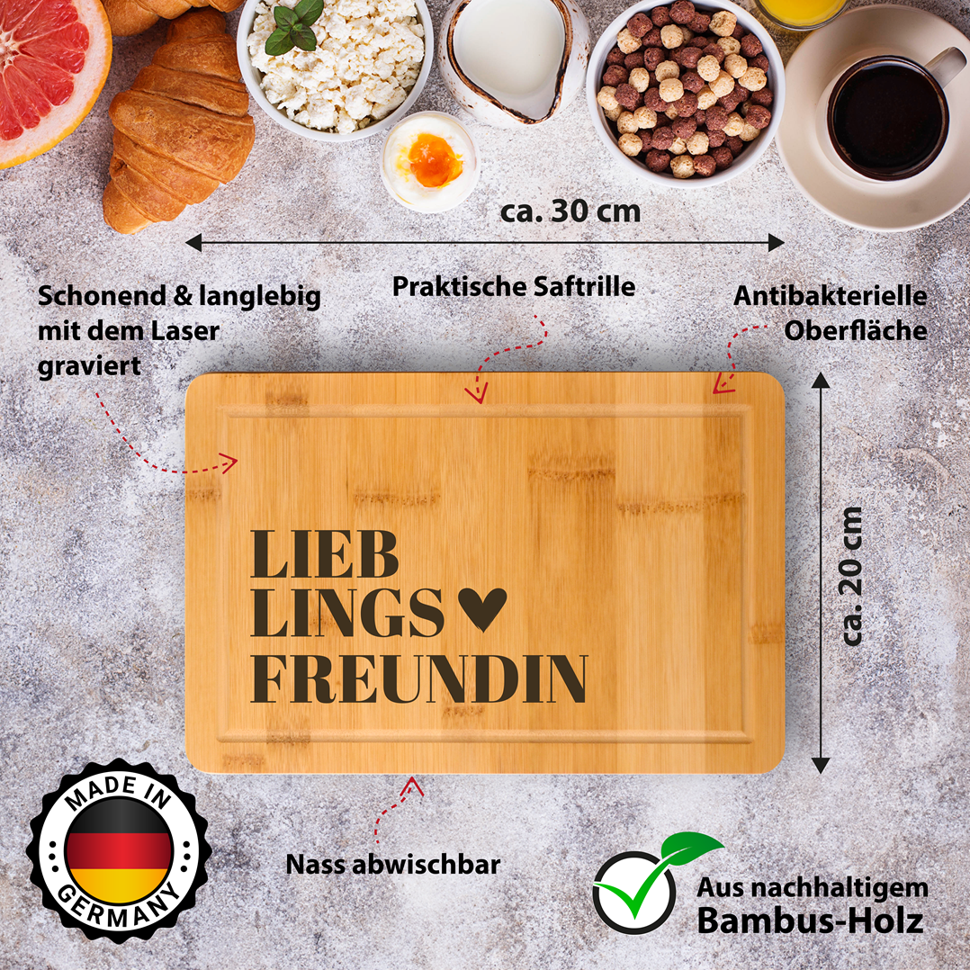 Bambus Schneidebrett - Lieblingsfreundin