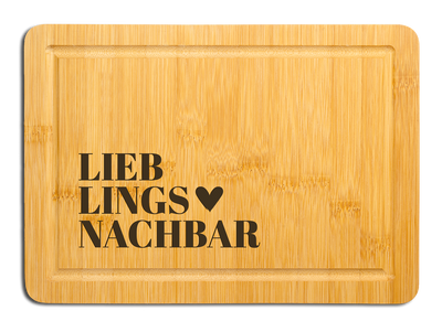 Bambus Schneidebrett - Lieblingsnachbar