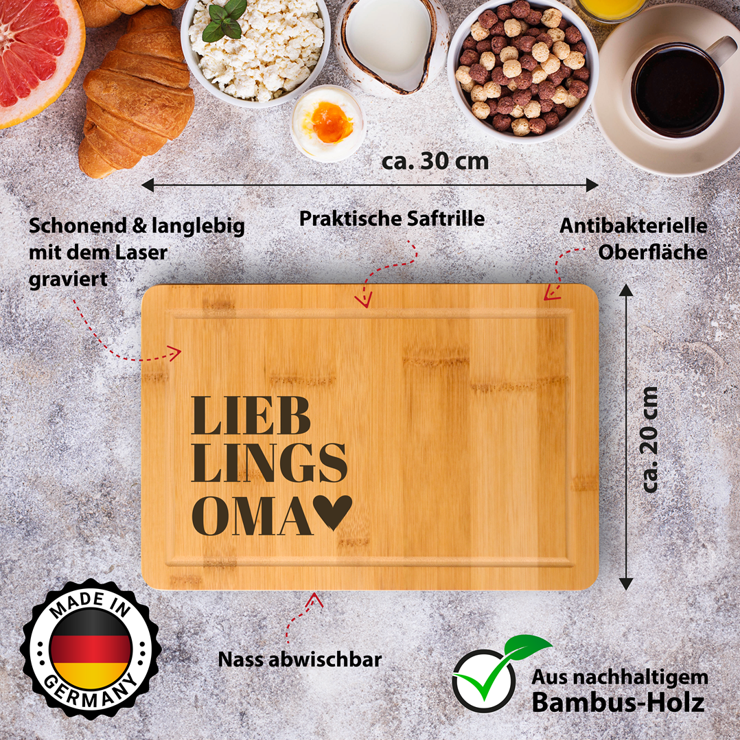 Bambus Schneidebrett - Lieblingsoma