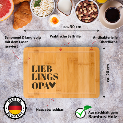 Bambus Schneidebrett - Lieblingsopa