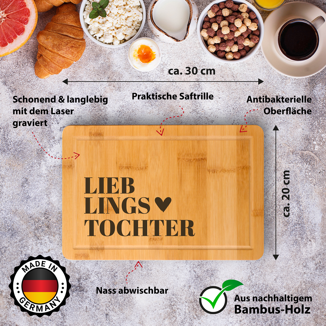 Bambus Schneidebrett - Lieblingstochter