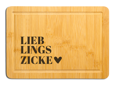 Bambus Schneidebrett - Lieblingszicke