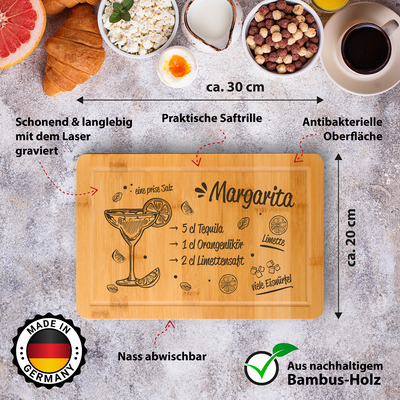 Bambus Schneidebrett - Margarita (Rezept)