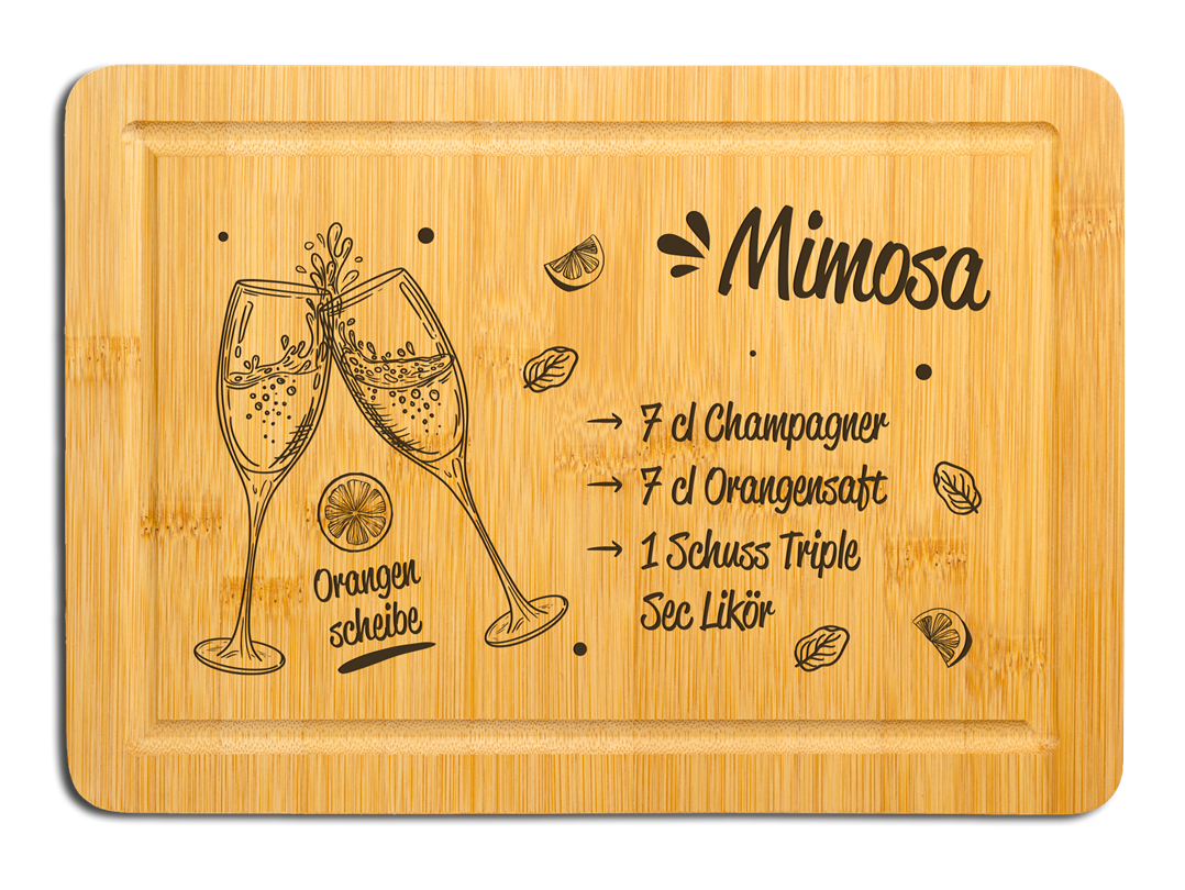 Bambus Schneidebrett - Mimosa (Rezept)