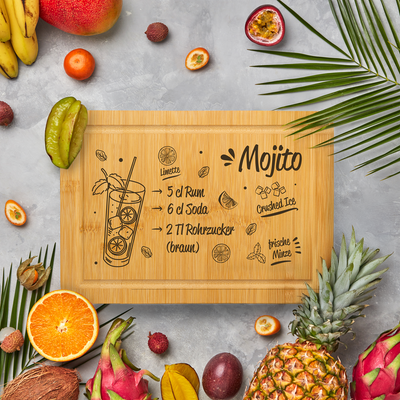 Bambus Schneidebrett - Mojito (Rezept)