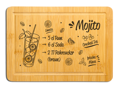 Bambus Schneidebrett - Mojito (Rezept)