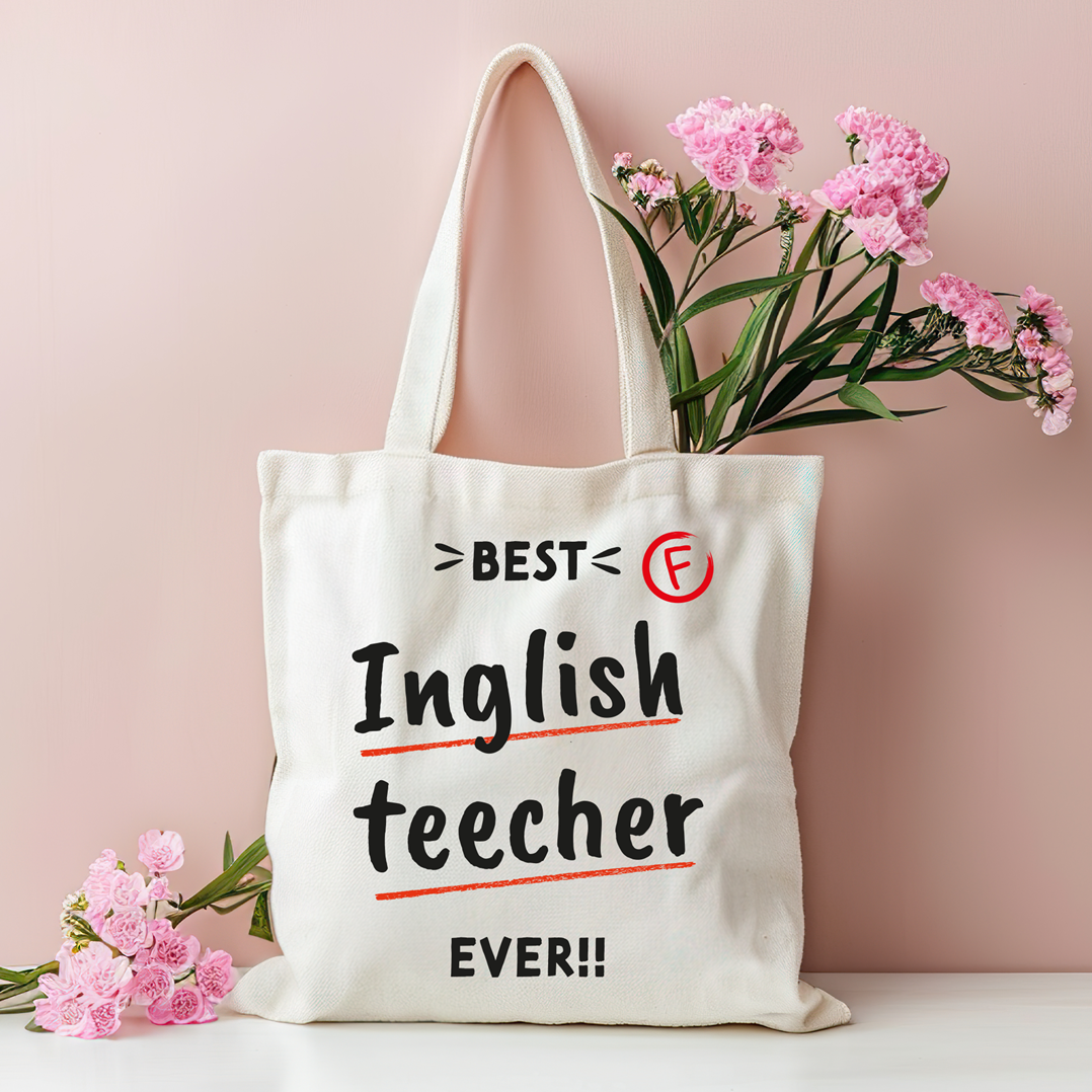 Baumwolltasche - Best Inglish teecher ever!