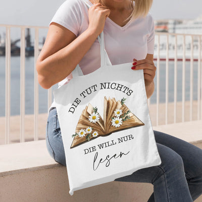 Bild: Baumwolltasche - Die tut nichts! Die will nur lesen. Geschenkidee