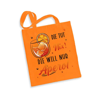 Bild: Baumwolltasche - Die tut nix! Die will nur Aperol. Geschenkidee