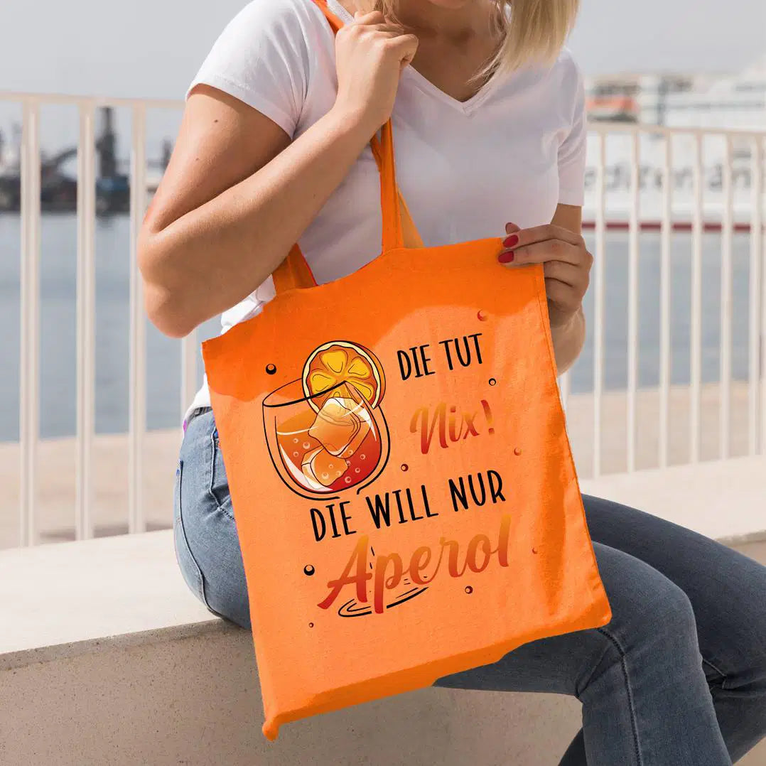 Bild: Baumwolltasche - Die tut nix! Die will nur Aperol. Geschenkidee