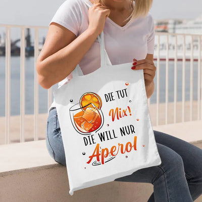 Bild: Baumwolltasche - Die tut nix! Die will nur Aperol. Geschenkidee