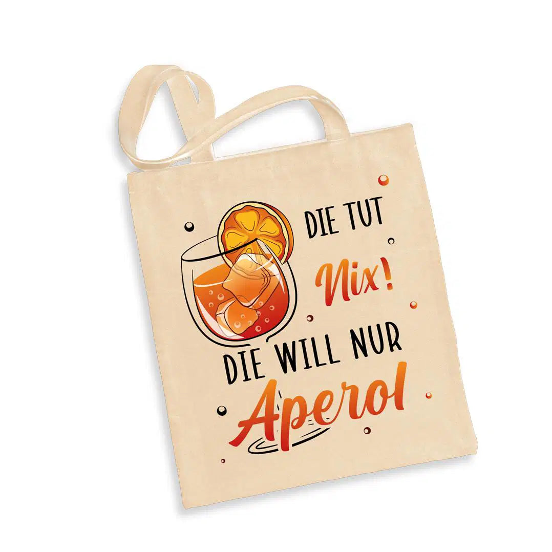Bild: Baumwolltasche - Die tut nix! Die will nur Aperol. Geschenkidee