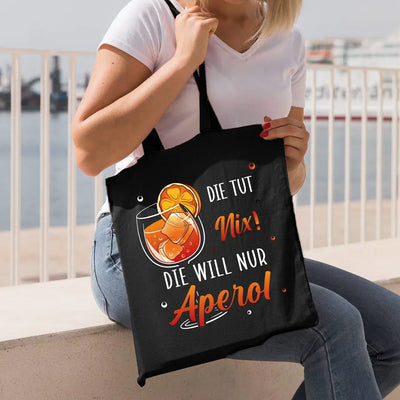 Bild: Baumwolltasche - Die tut nix! Die will nur Aperol. Geschenkidee