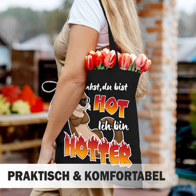 Baumwolltasche - Du denkst, Du bist hot. Ich bin hOtter.
