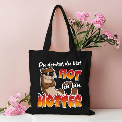 Baumwolltasche - Du denkst, Du bist hot. Ich bin hOtter.
