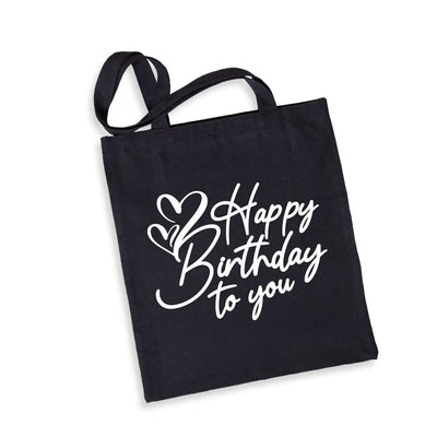 Baumwolltasche - Happy Birthday to you (Schrift)