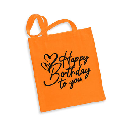 Baumwolltasche - Happy Birthday to you (Schrift)