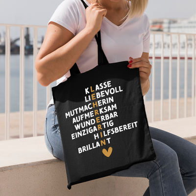 Baumwolltasche - Lehrerin (Akrostichon)
