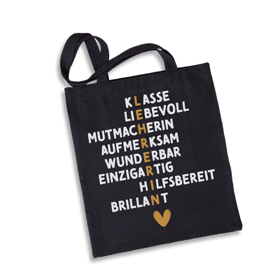 Baumwolltasche - Lehrerin (Akrostichon)