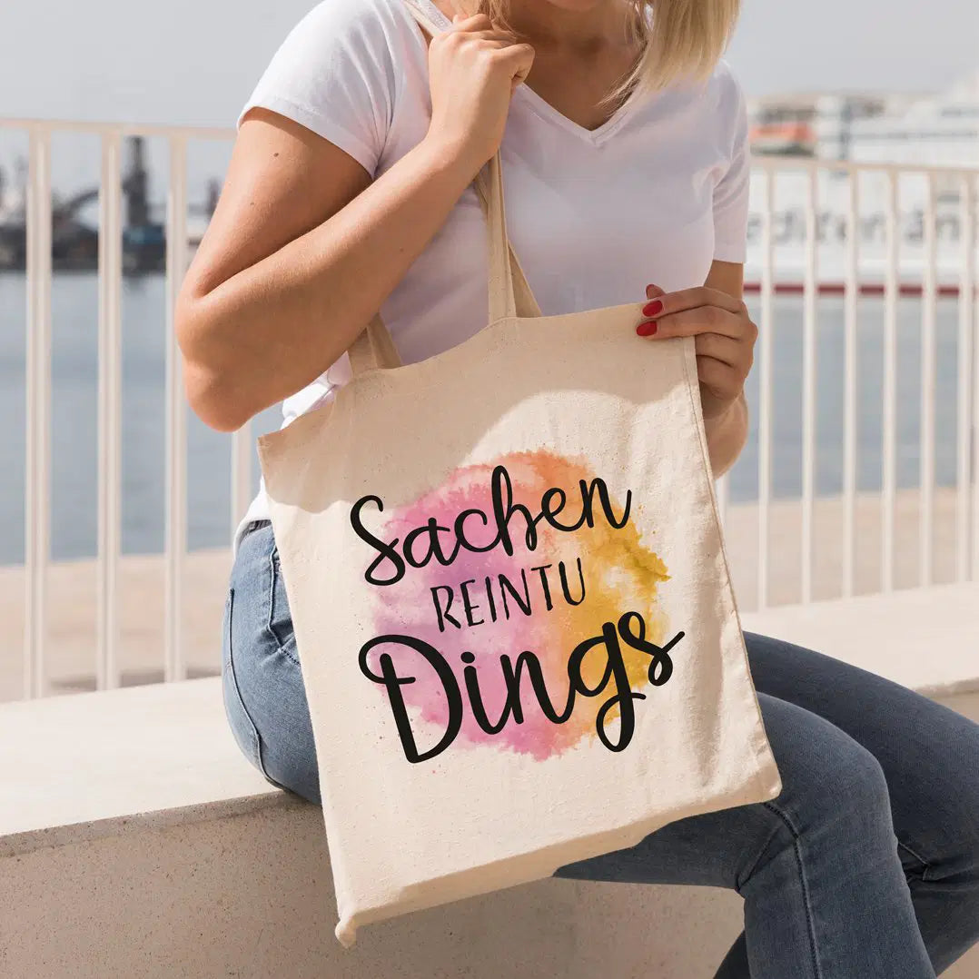Bild: Baumwolltasche - Sachen reintu Dings Geschenkidee
