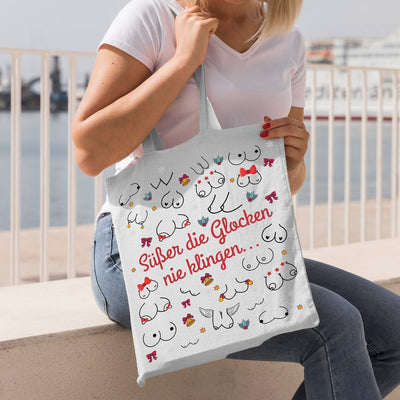 Baumwolltasche - Süßer die Glocken nie klingen... (Busen)