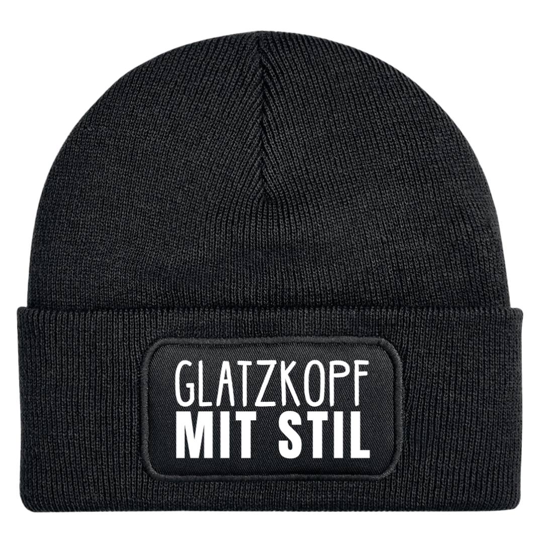 Beanie Mütze - Glatzkopf mit Stil