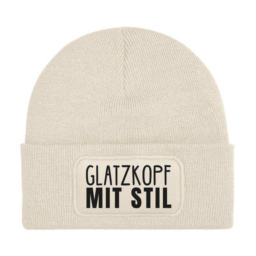 Beanie Mütze - Glatzkopf mit Stil