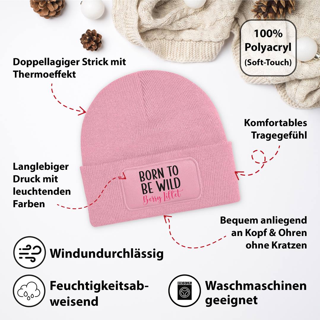 Beanie Mütze - Born to be Wildberry Lillet