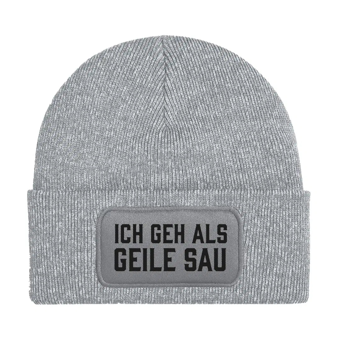 Bild: Beanie Mütze - Ich geh als geile Sau Geschenkidee