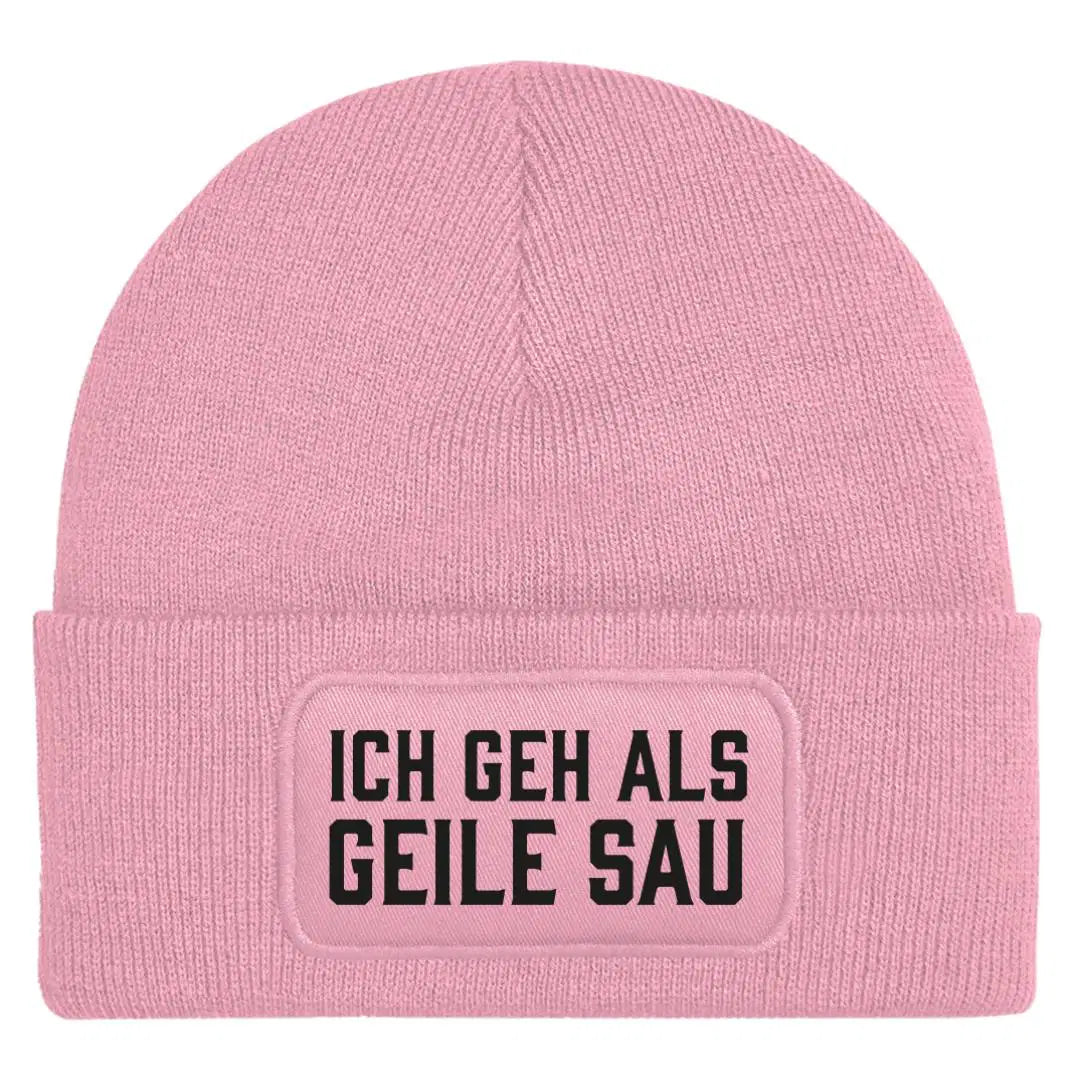 Bild: Beanie Mütze - Ich geh als geile Sau Geschenkidee