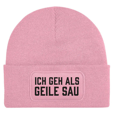 Bild: Beanie Mütze - Ich geh als geile Sau Geschenkidee