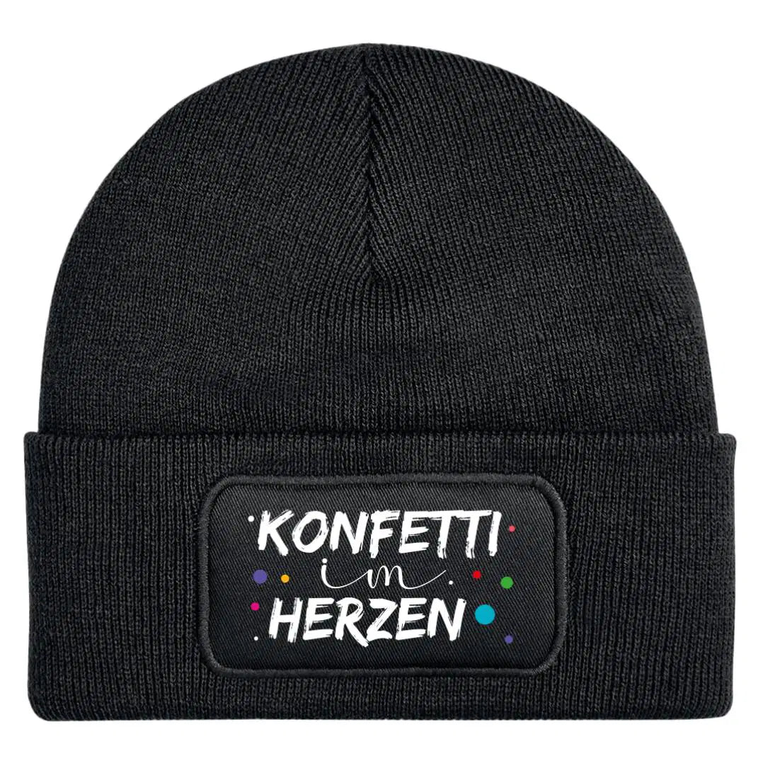Bild: Beanie Mütze - Konfetti im Herzen Geschenkidee
