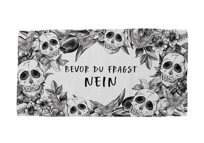 Bevor du fragst Nein (Skull Statement) - Handtuch & Strandtuch