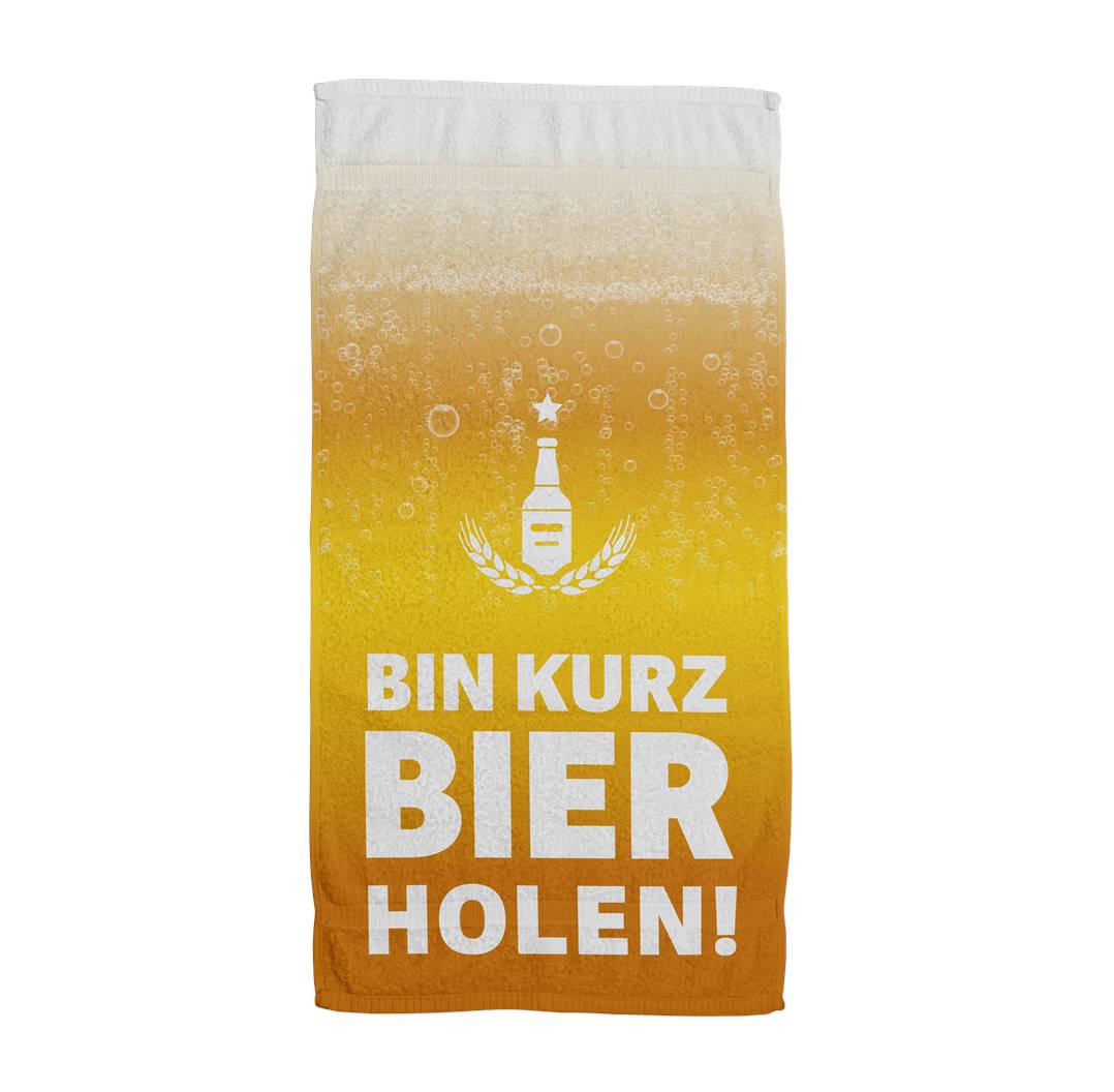Bin kurz Bier holen - Handtuch & Strandtuch