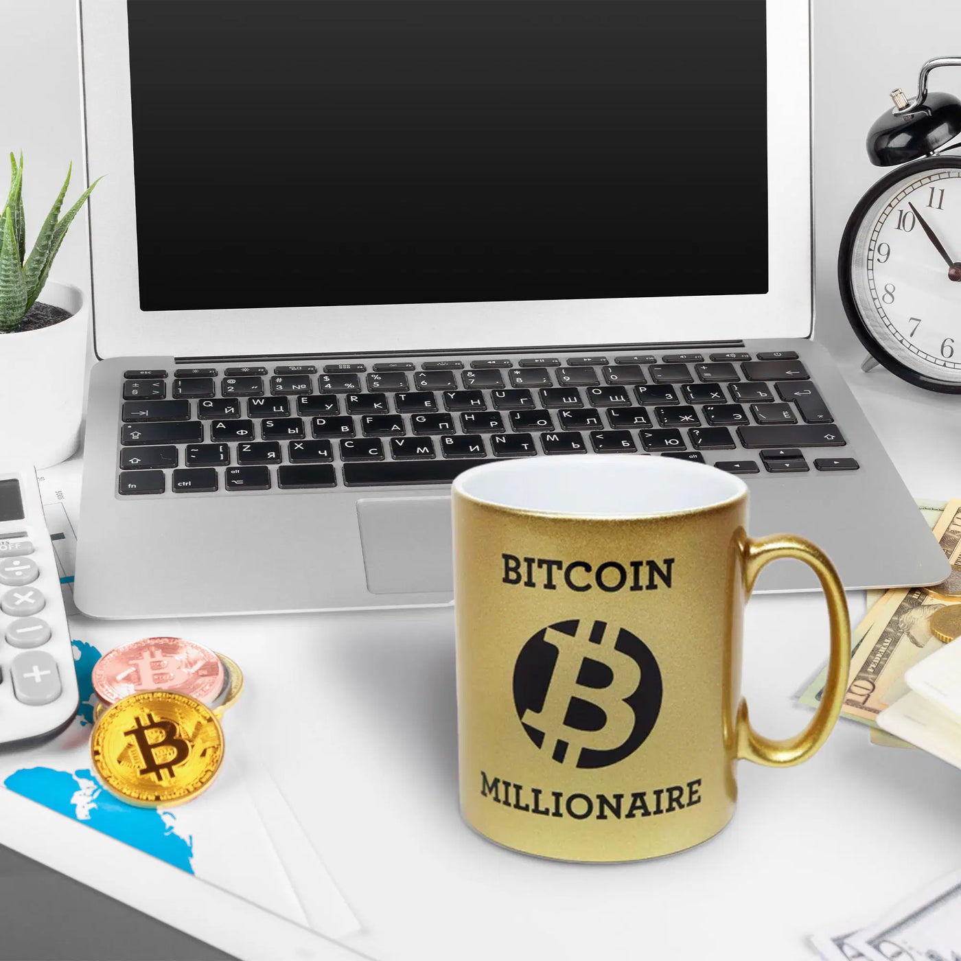 Tasse - Bitcoin Millionaire - BTC -Goldtasse