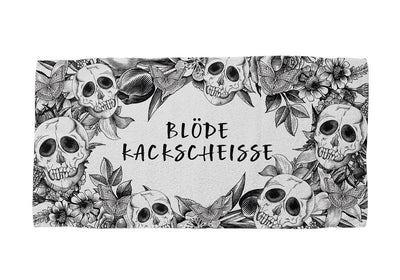 Blöde Kackscheisse! (Skull Statement) - Handtuch & Strandtuch