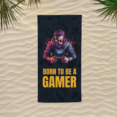 Born to be a Gamer (bunt) - Handtuch & Strandtuch