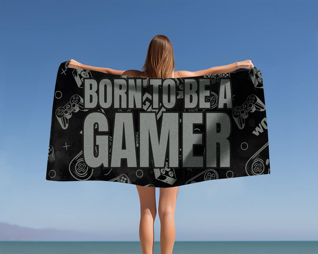 Born to be a Gamer - Handtuch & Strandtuch