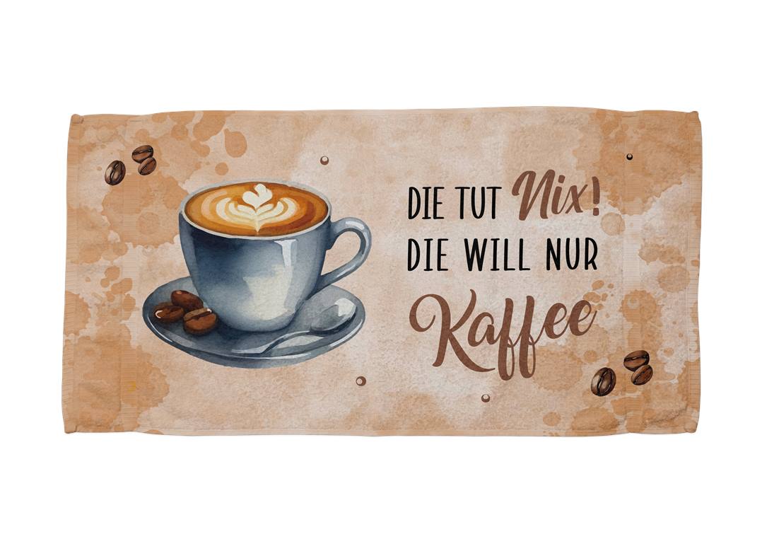 Die tut nix! Die will nur Kaffee. - Handtuch & Strandtuch