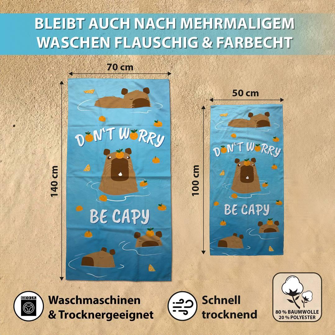 HIWX Capybara Handtuch – 40,6 X 61 Cm, Waffelstoff, Mit Lustigem Spruch, Für Küche & Bad