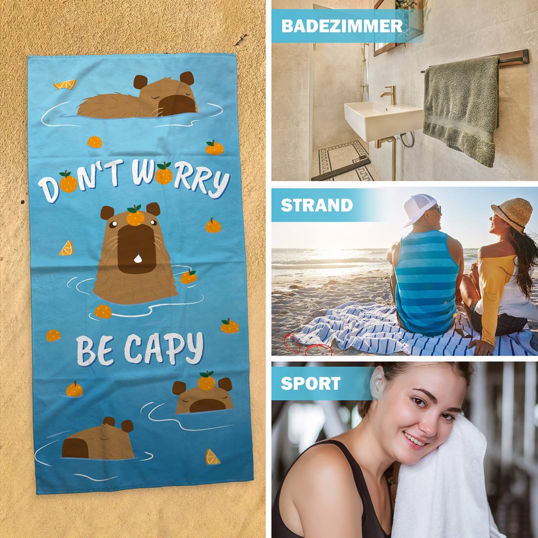 Don't worry be Capy - Handtuch & Strandtuch