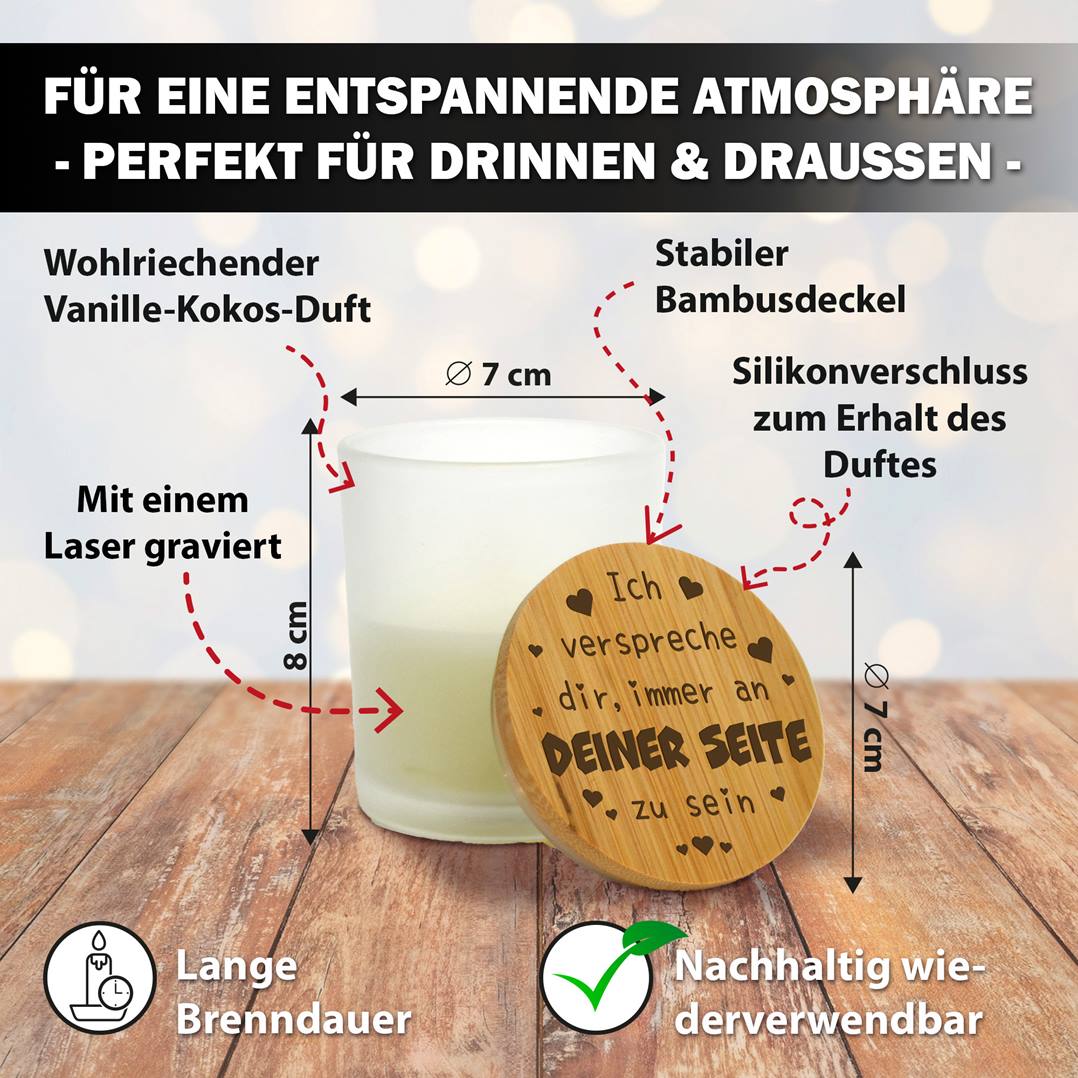Duftkerze - Ich verspreche Dir, immer an Deiner Seite zu sein